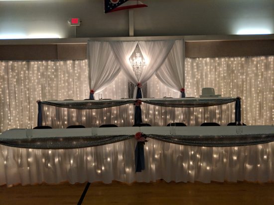 Completed Backdrop Table Setting