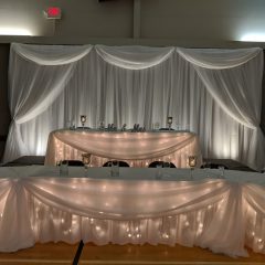 Mr & Mrs Tables And Backdrop